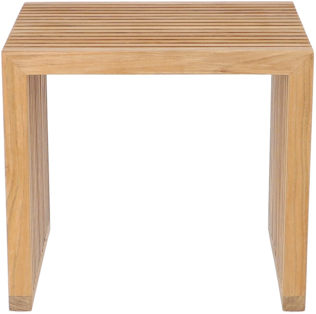 Hocker Tivoli aus Teakholz, 50 x 40 x 45 cm Bild 1