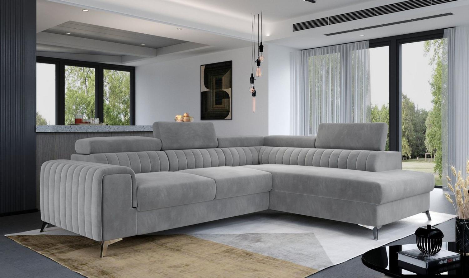 MOEBLO Ecksofa OLIVIER, mit Schlaffunktion und Bettkasten, Couch für Wohnzimmer, Schlafsofa Sofagarnitur L-Form Wohnlandschaft mit Bettfunktion, mit Schlaffunktion, mit Relaxfunktion Bild 1