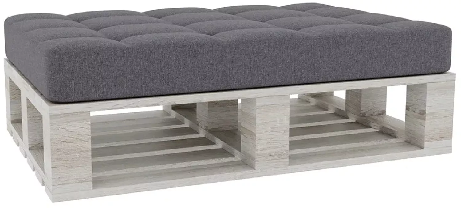 Gutekissen® Palettenkissen Gesteppte Kissen mit Knöpfen, Palettenauflagen Sitzkissen Rückenlehne Gesteppt PFG (Sitzkissen 120x80, Dunkelgrau) Bild 1