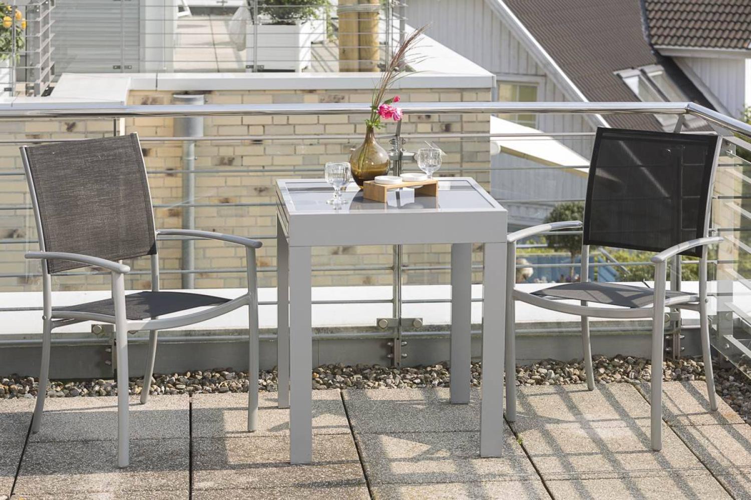 YOURSOL by Merxx Balkon Set 2 Personen mit Balkontisch ausziehbar 65 - 130 x 65 cm, Gartenmöbel Set Bild 1