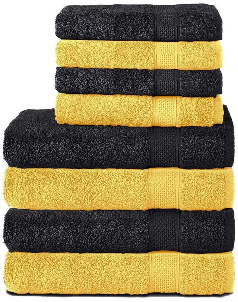 Komfortec Handtuch Set 100% Baumwolle, 4 Badetücher 70x140 und 4 Handtücher 50x100 cm, Frottee (Packung, 8-St), Badehandtuch & XXL Saunatuch, Weich, Towel, Groß Bild 1