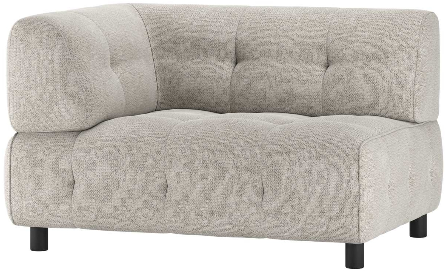 Modulsofa Louis aus Chenille Links, Hellgrau Bild 1