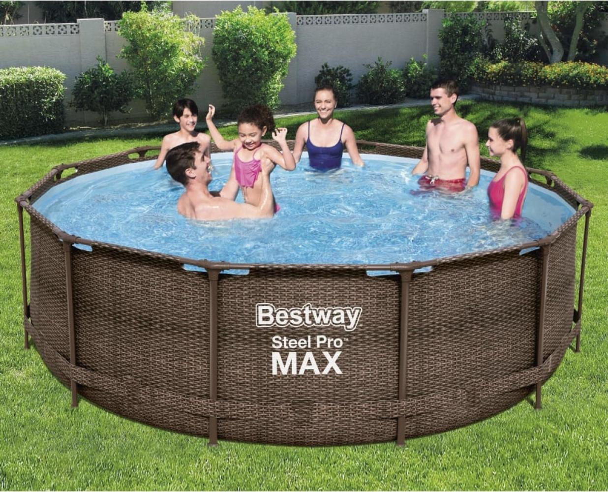 Bestway Steel Pro MAX Swimming Pool-Set Deluxe Series Rund 366x100 cm 3202543 Bild 1