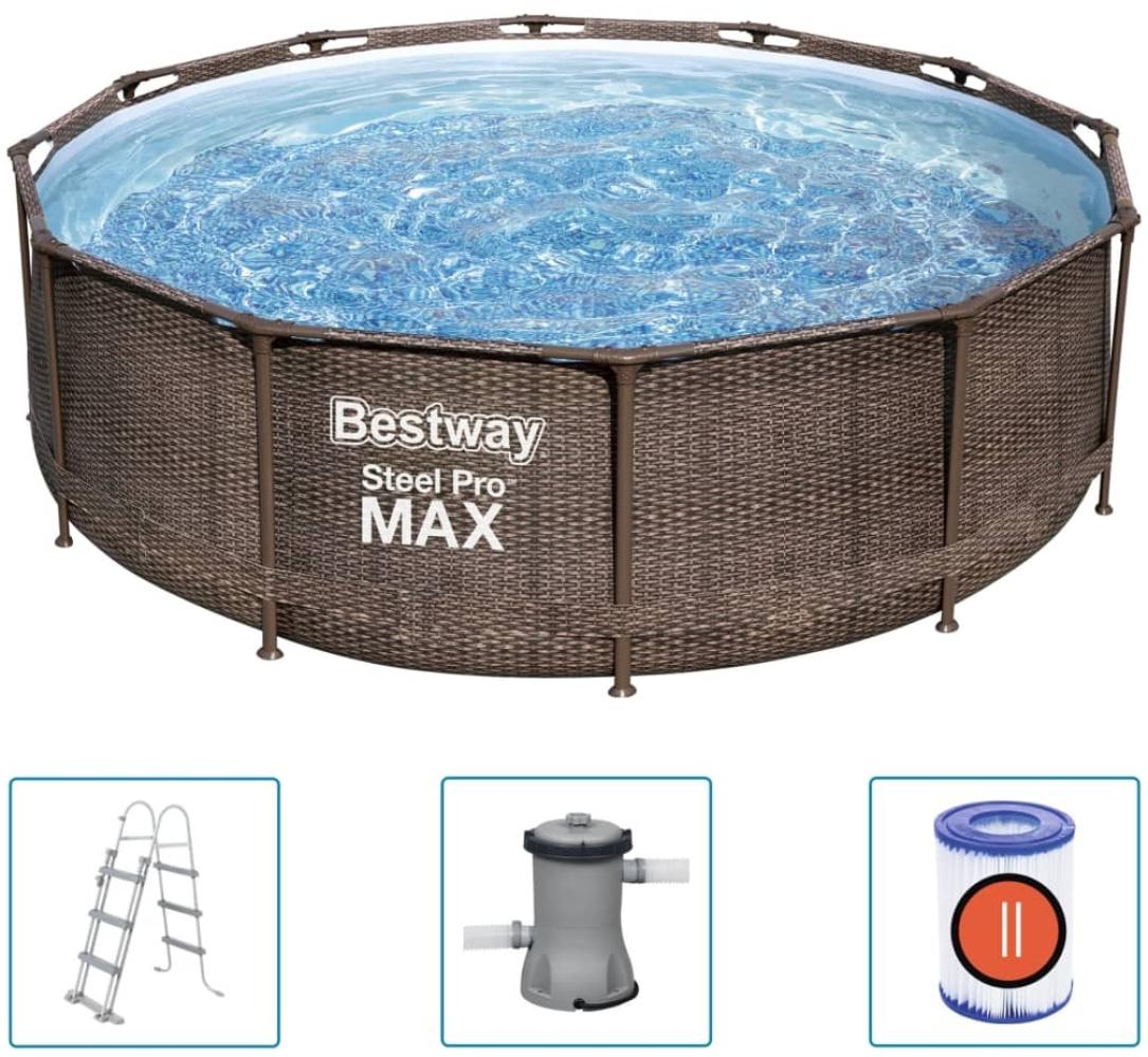 Bestway Steel Pro MAX Swimming Pool-Set Deluxe Series Rund 366x100 cm 3202543 Bild 1