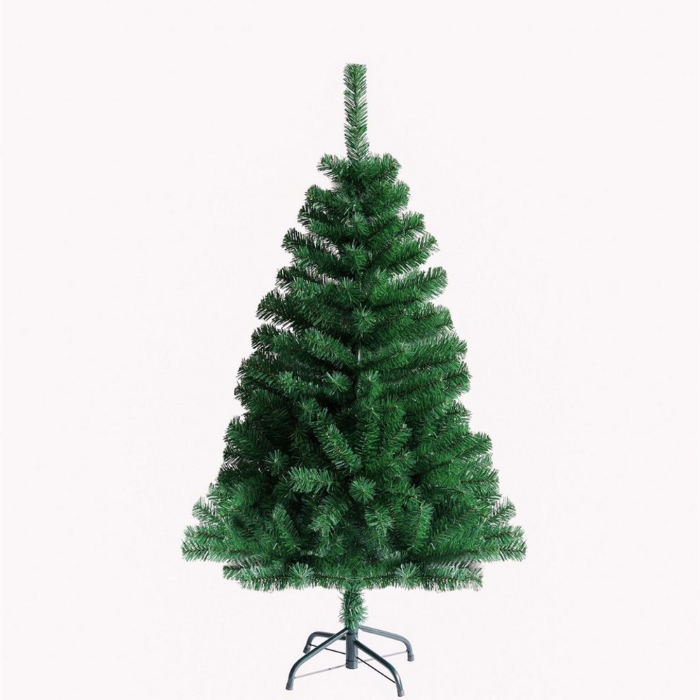 Homewit Künstlicher Weihnachtsbaum 120/150 cm Tannenbaum, mit Metall Ständer, für Wohnzimmer Hof, Weihnachtsdeko Weihnachtsfeier Bild 1