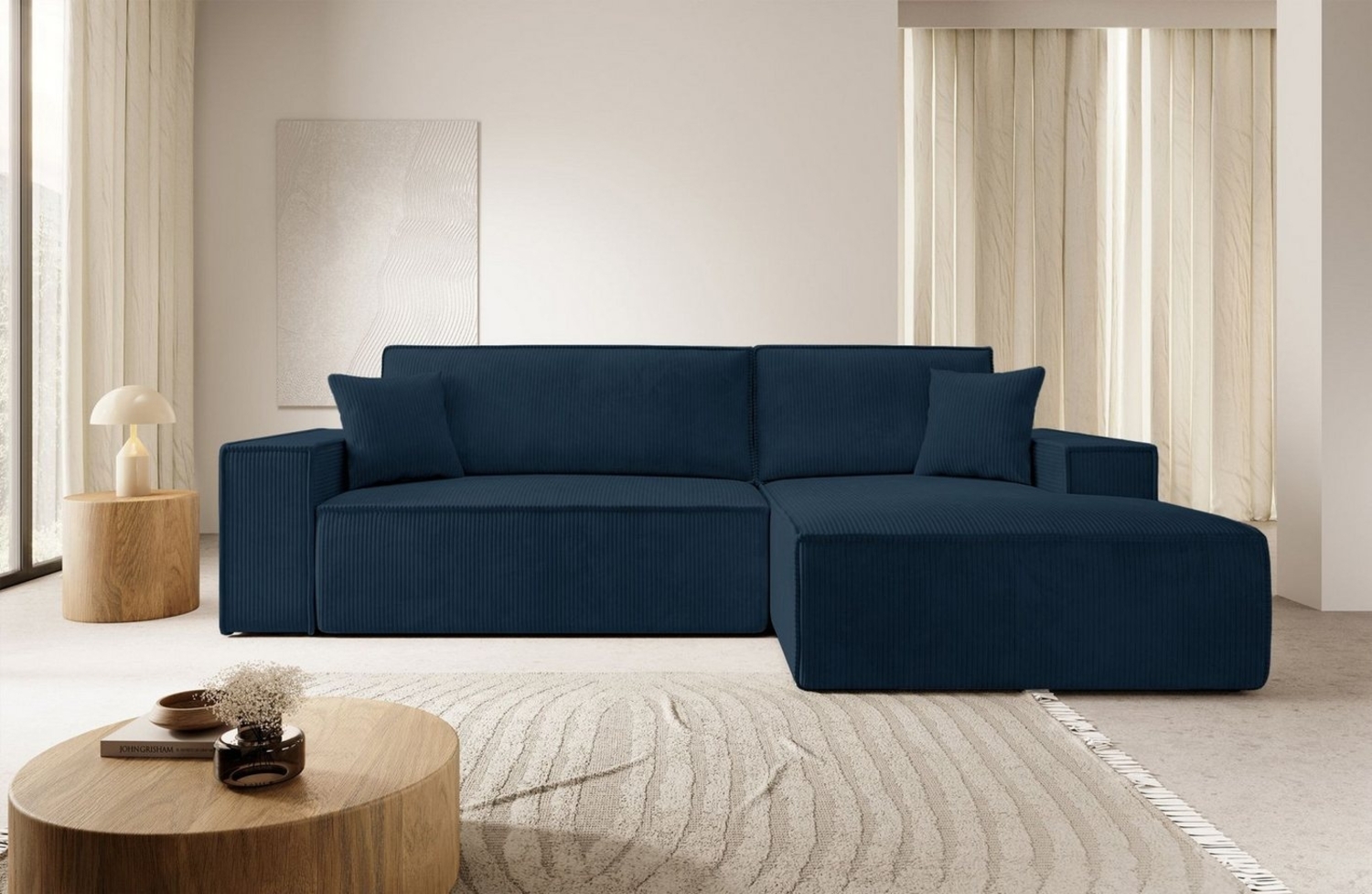 Selsey Ecksofa FARESE NEW, mit Schlaffunktion, Bettkasten und tierfreundlichem Cordbezug, 267 cm Bild 1