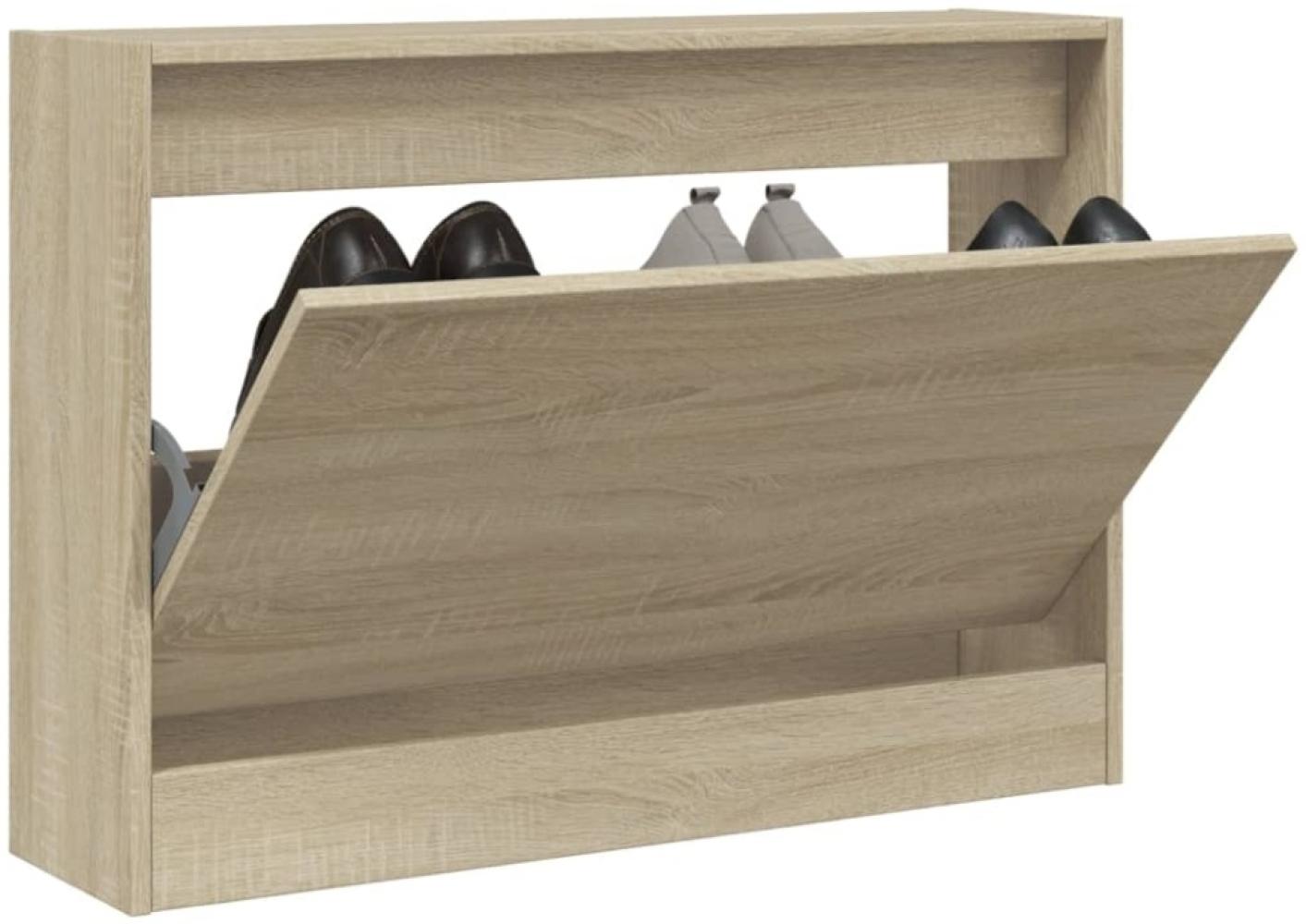 vidaXL Schuhschrank Sonoma-Eiche 80x21x57 cm Holzwerkstoff 839912 Bild 1