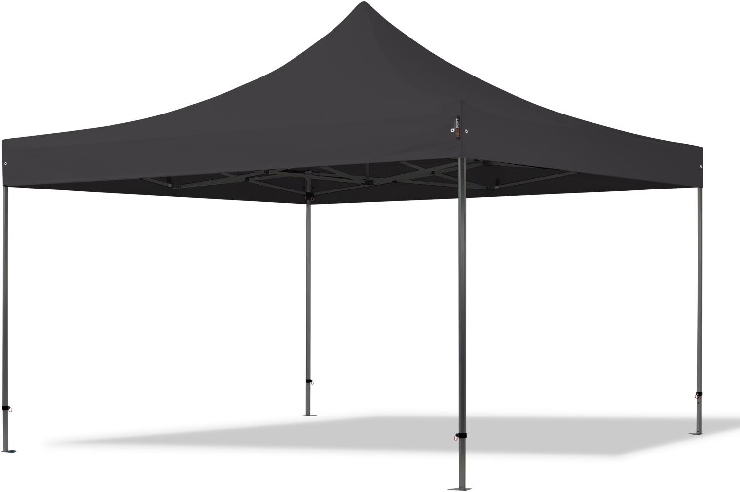 4x4 m Faltpavillon, PREMIUM Stahl 40mm, schwarz Bild 1