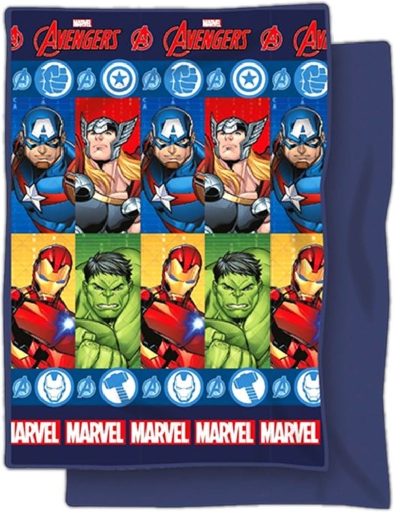 Avengers Tagesdecke 150x250 cm Marvel Steppdecke für Kinderzimmer Bild 1