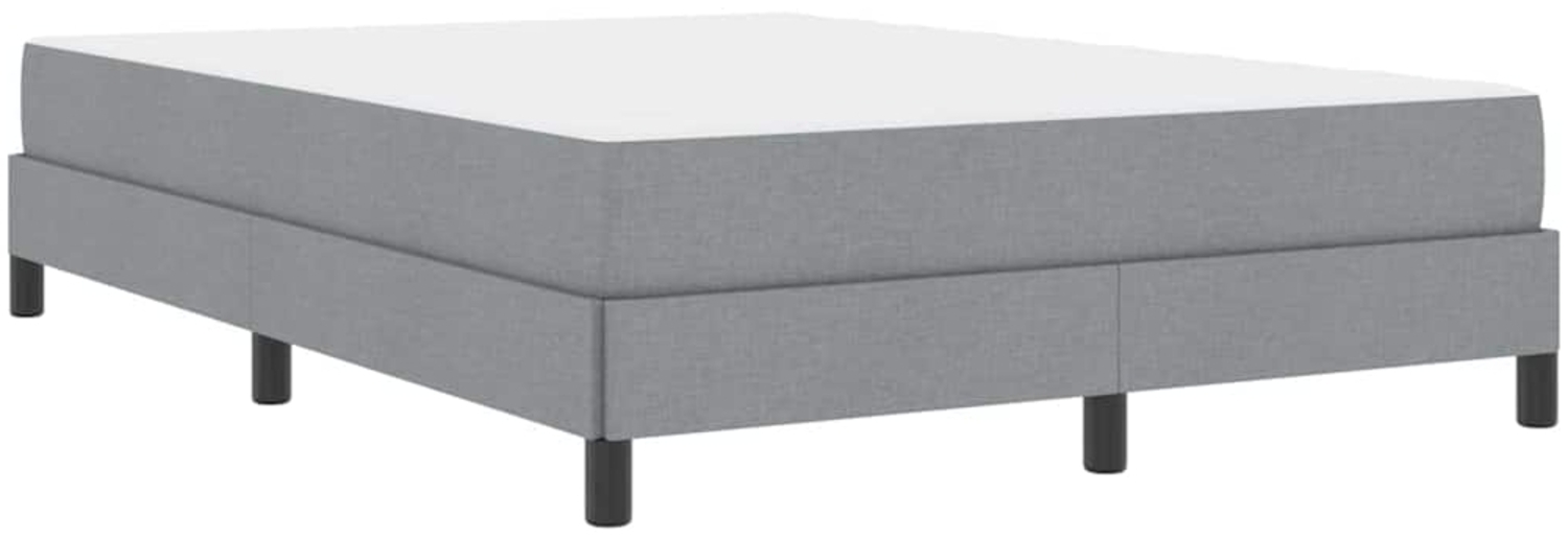 vidaXL Boxspringbett mit Matratze Hellgrau 140 x 200 cm Stoff 3398493 Bild 1