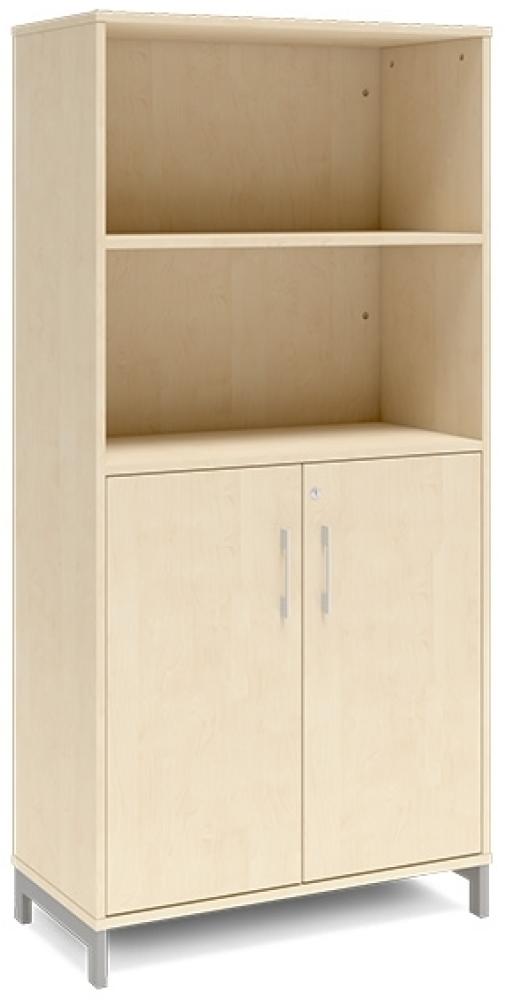 Büroschrank DNA 800x1660 mm Birke/Weiß 4A4/2A4 Bild 1