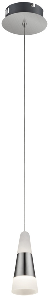 LED Pendelleuchte, nickel matt, satiniert, D 12 cm Bild 1