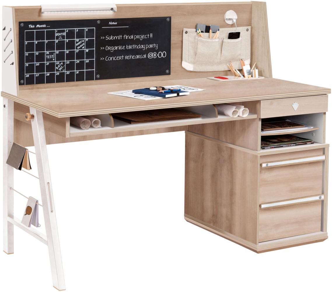 Cilek Schreibtisch Set Chalk inkl. Schreibtisch-Aufsatz USB LED Kinderschreibtisch Jugendschreibtisch Bild 1