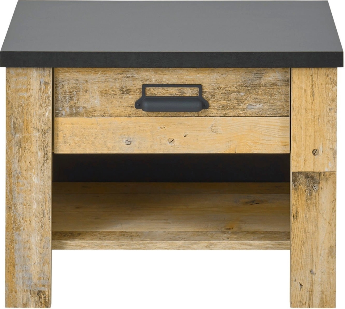 Home affaire Nachtkommode SHERWOOD, mit Apothekergriff aus Metall, Schubkasten "Soft close", Breite 60 cm Bild 1