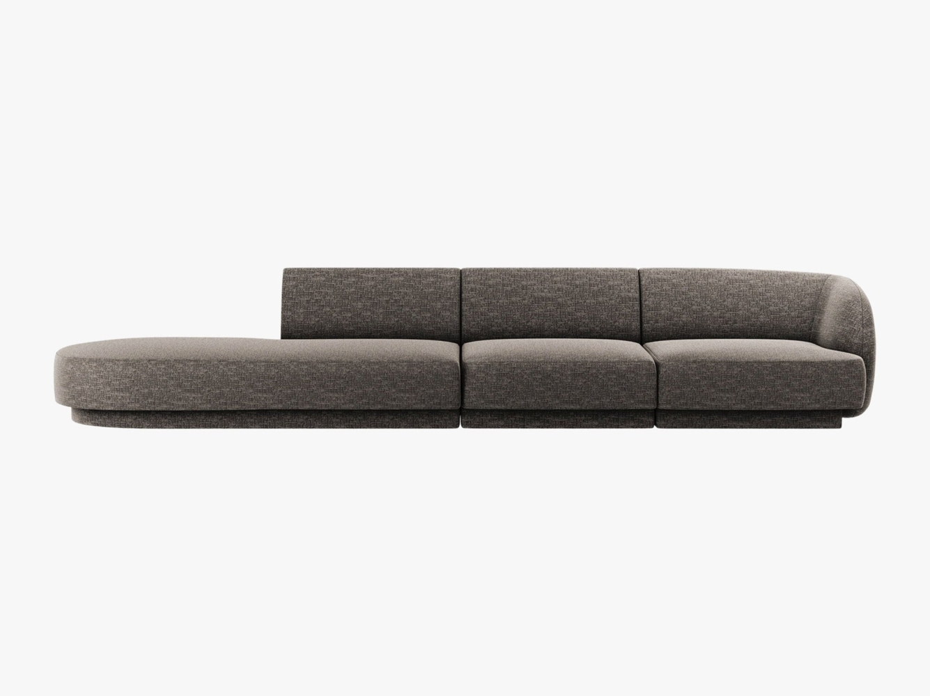 Micadoni Sofa Miley 4-Sitzer Links Chenille Haga Grau Bild 1