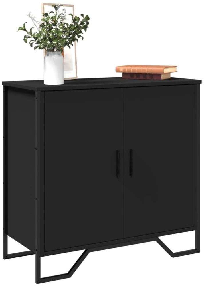 vidaXL Sideboard Schwarz 78x35,5x74,5 cm Holzwerkstoff 848539 Bild 1