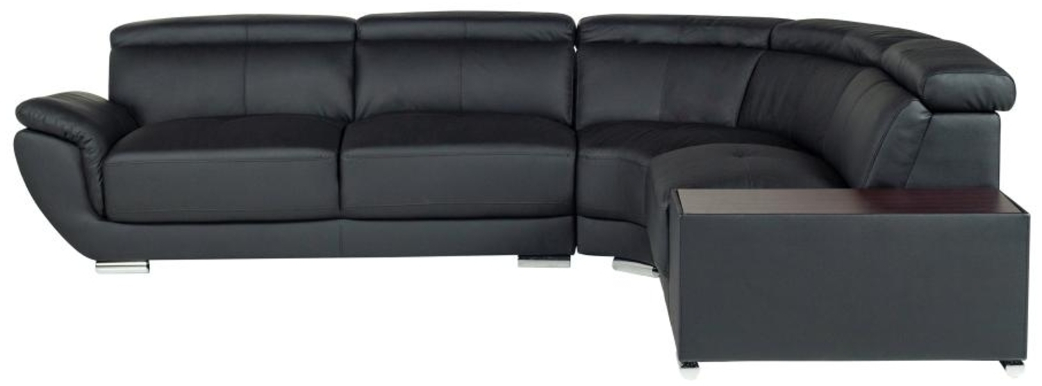 Vente-unique - Ecksofa Leder - Ecke Rechts - Schwarz - NAHIA Bild 1