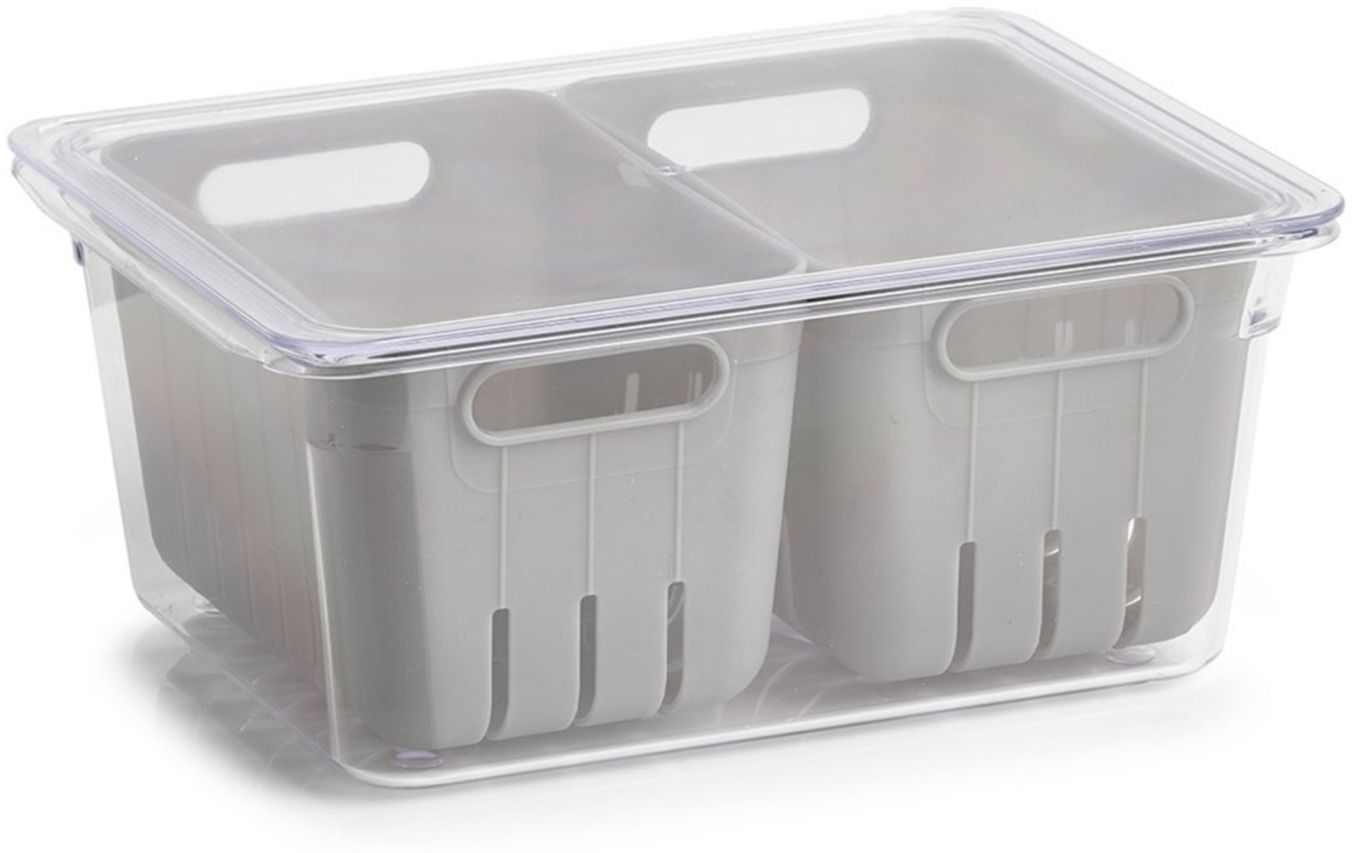 ZELLER Present Kunststoff Kühlschrank-Box Grau Bild 1