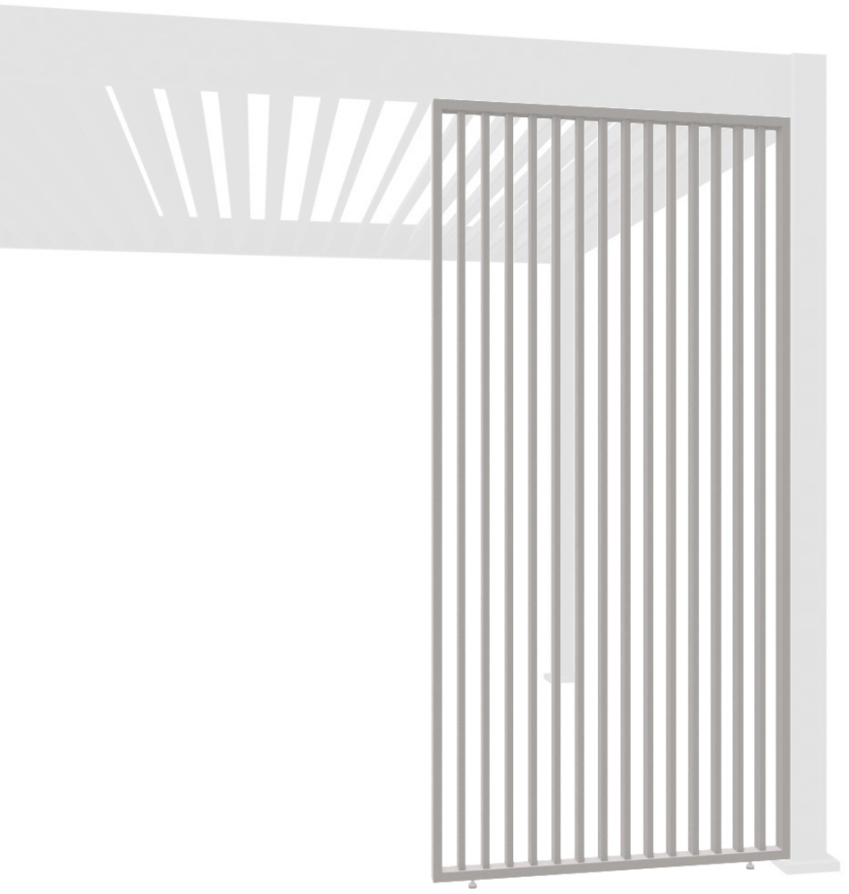 Weide Vertikale Lamellenwand für Weide Pergola | Ivory Sand | aus Aluminium Bild 1