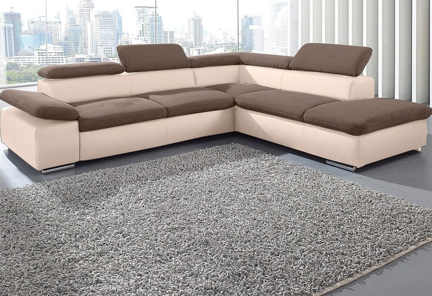 sit&more Ecksofa Valentine, L-Form, Sofa mit Armteil- & Kopfteilverstellung, optional mit Bettfunktion, Ottomane links oder rechts Bild 1
