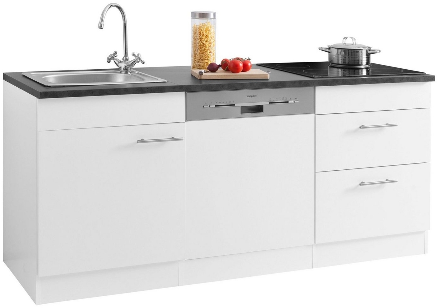 OPTIFIT Küchenzeile Mini, Breite 180 cm, mit E-Geräten, mit Arbeitsplatte Bild 1