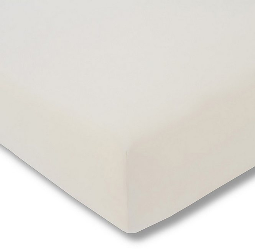 Estella Samt Velours Spannbetttuch 90x190 - 100x200 cm elfenbein (110) Bild 1