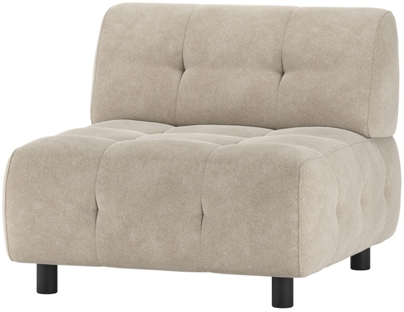 Modulsofa Louis Element aus gewebten Stoff, Creme Bild 1