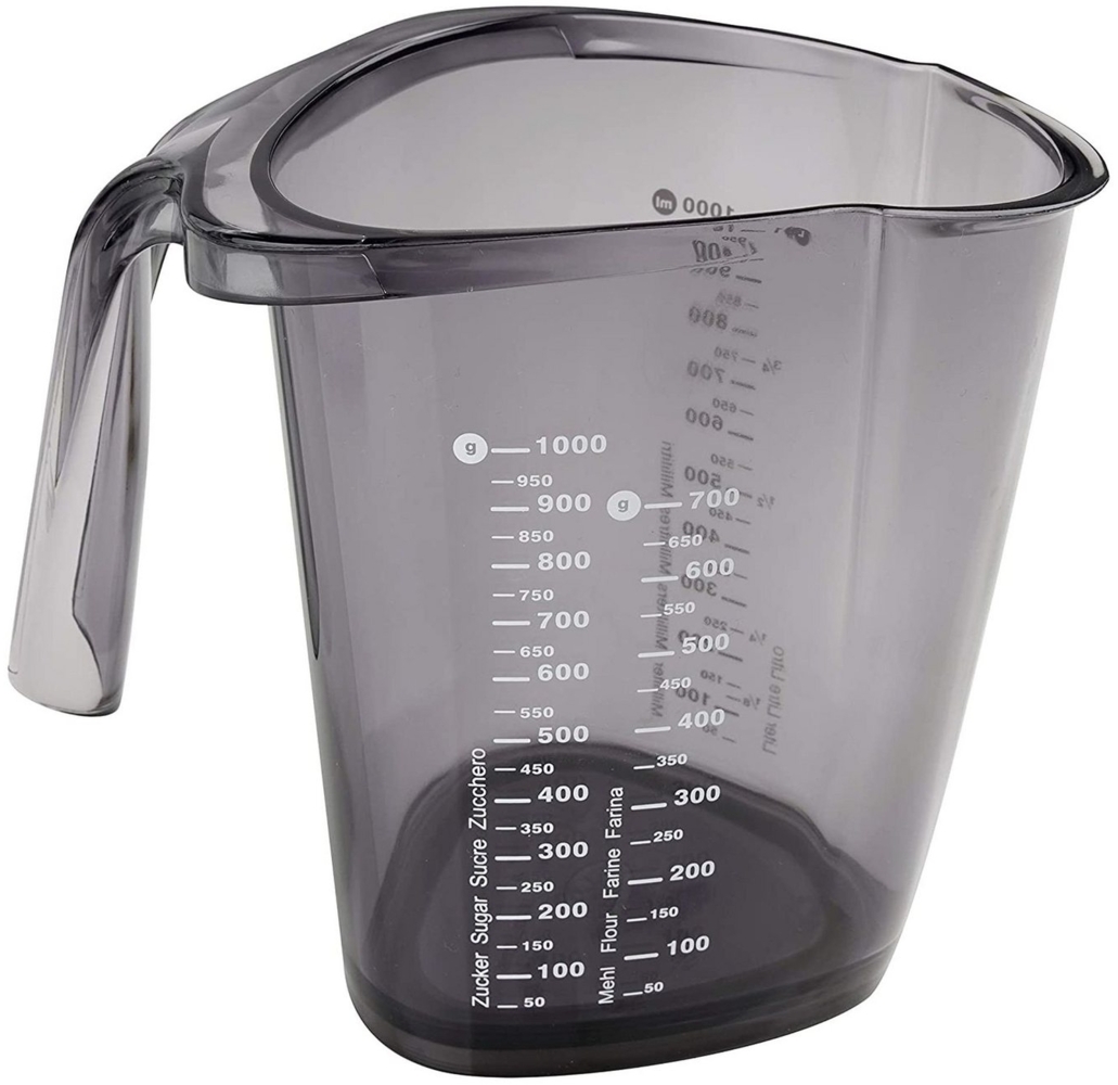 Design Messbecher 1 Liter Maßbecher Grau Transparent Backzubehör Dr. Oetker 1487 Bild 1