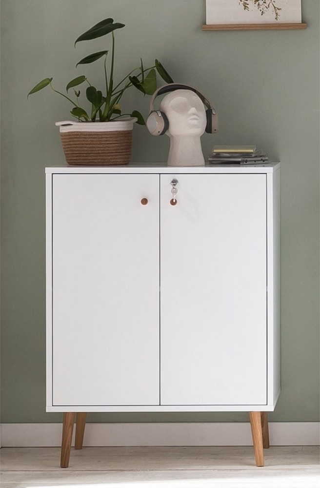 Lomadox Aktenschrank JASLO-80 Büro abschließbar in Kreideweiß, B/H/T: ca. 65,2/85,5/39 cm Bild 1