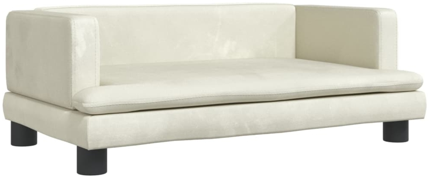 vidaXL Kindersofa Creme 80x45x30 cm Samt 3196311 Bild 1