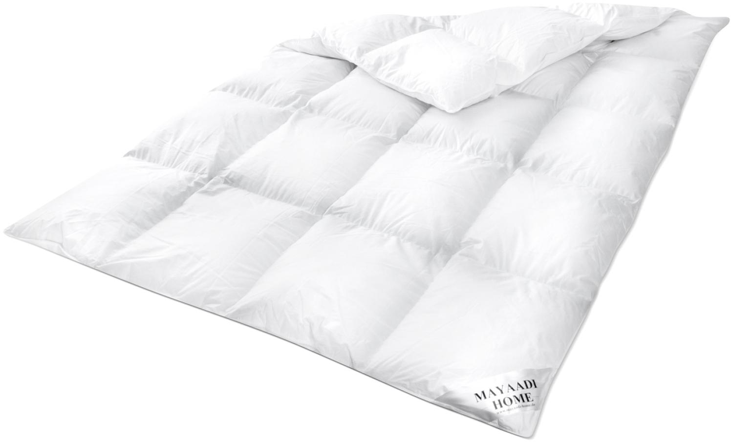 Mayaadi-Home HS38 Bettdecke Baumwolle 70% Daunen 30% Federn Weiß 155x220 cm 1200 Gramm Bild 1