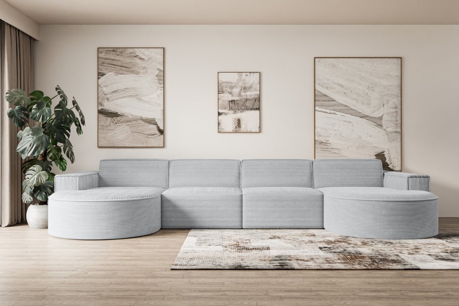 ALTDECOR Wohnlandschaft MARI-U2, Sofa Praktische Bequeme Funktionsecke Couch U-Form Eckcouch, Corner Sofa U-Form Vielseitige Sofa Wohnlandschaft Wohnzimmer Bild 1
