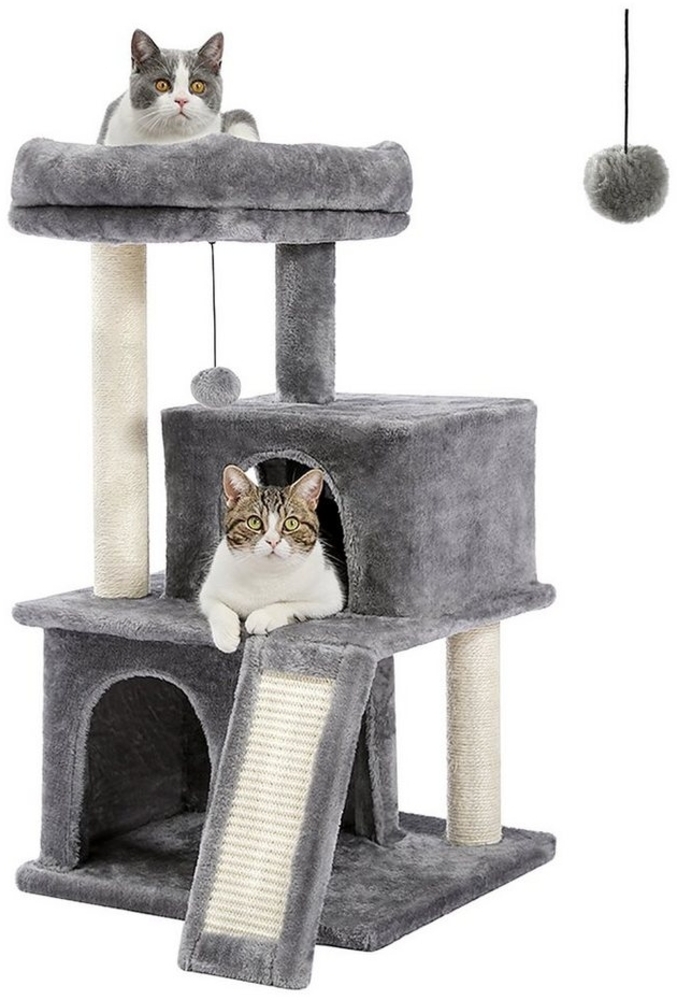 PAWZ Road Kratzbaum Katzenbaum Katzenmöbel mit Sisal-Seil Plüsch Liege Spielhaus Höhlen, großes Top Bett Bild 1