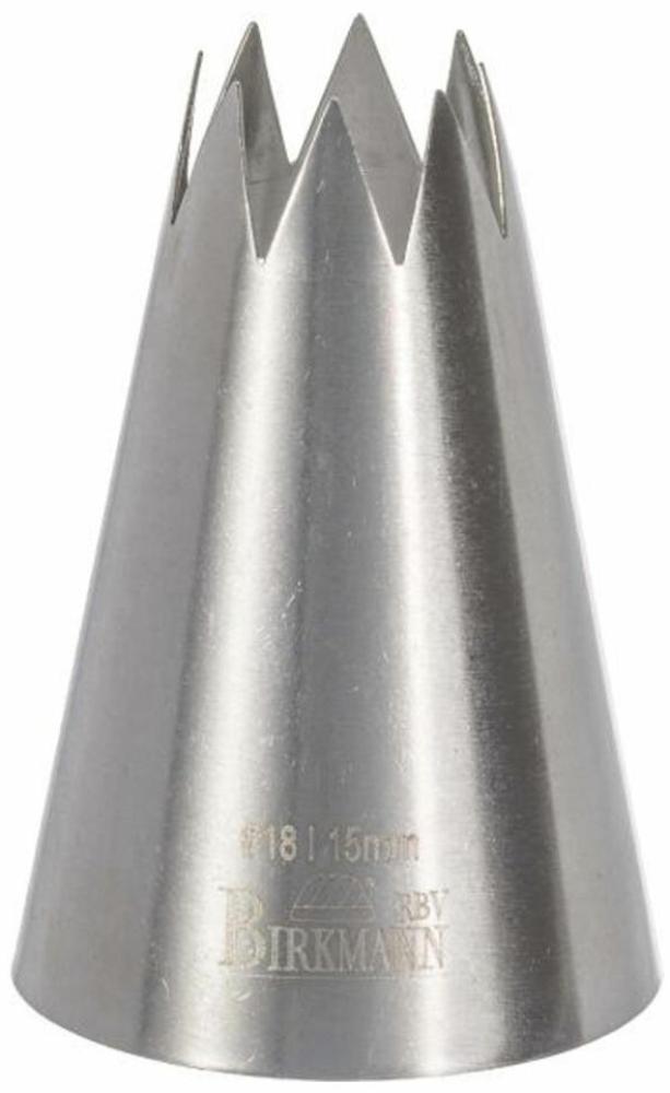 Birkmann Sterntülle #18, Spritztülle, Garniertülle, Backzubehör, Edelstahl, Ø 1. 5 cm, 411258 Bild 1