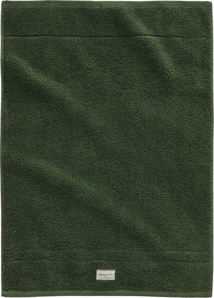 GANT Gästetuch - Premium Handtuch, Frottee, Bio-Baumwolle, Logo, uni Grün (Pine Green) 30x50cm Bild 1