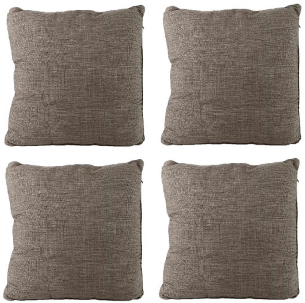 Kissenbezug (4 Stück) warmgrau 40x40 cm Bild 1