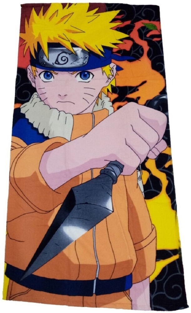 Naruto Strandtuch Großes Badehandtuch aus Baumwolle für Anime-Fans 140x70 cm Bild 1