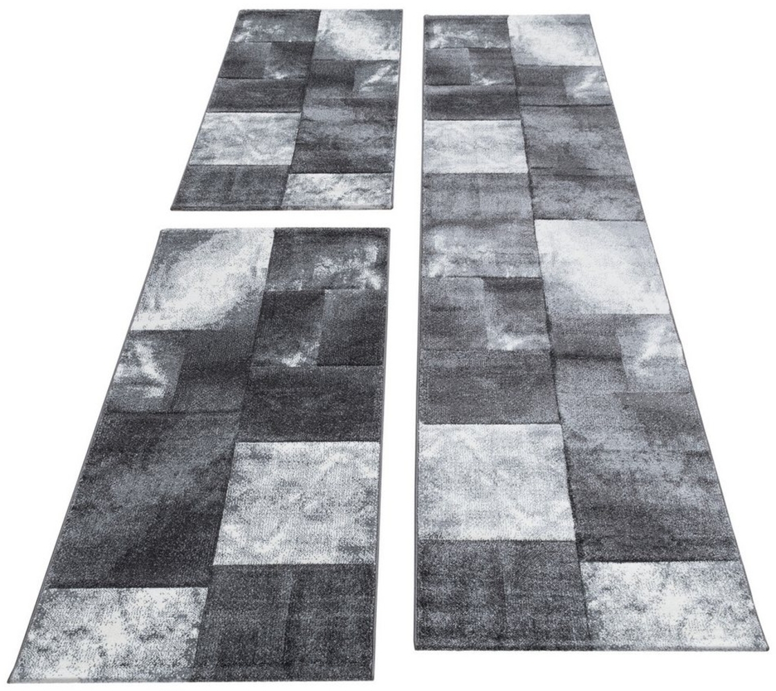 SIMPEX24 Kurzflor-Bettumrandung Unicolor - Einfarbig, Höhe 13 mm, (Bett-Set, 3-tlg, Bettvorlage), Schlafzimmer Teppich Bettumrandung Läufer Set 3 teilig Bild 1