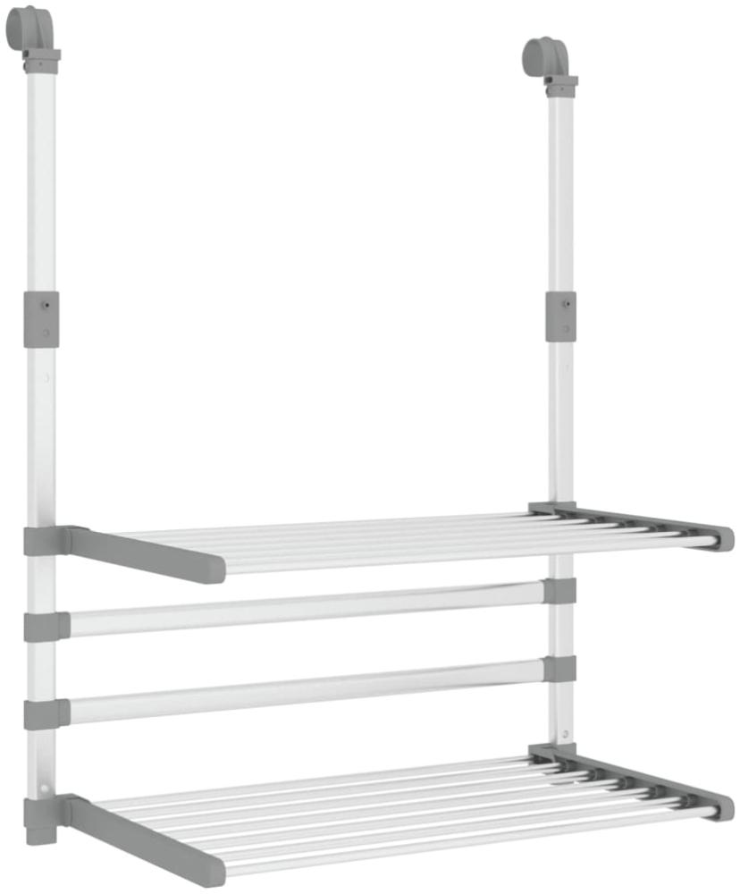 vidaXL Wäschetrockner für Balkon 54x25x42 cm Aluminium 154604 Bild 1