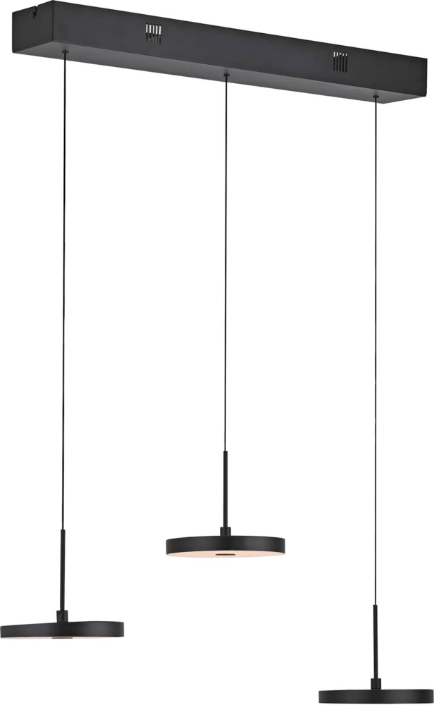 JUST LIGHT LED-Pendelleuchte 13141-18, 20,40W, 3000K, 2370lm, warmweiß, IP20, schwarz Bild 1