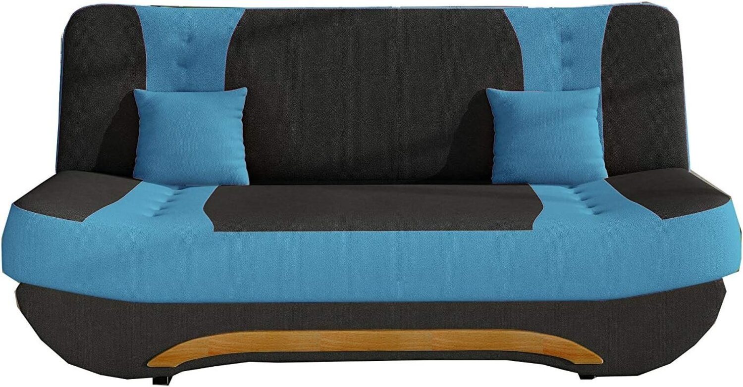 MOEBLO Schlafsofa Feba, Couch für Wohnzimmer Sofagarnitur Polstersofa Kippsofa Klappsofa Click-Clack, mit Schlaffunktion und Bettkasten Bild 1