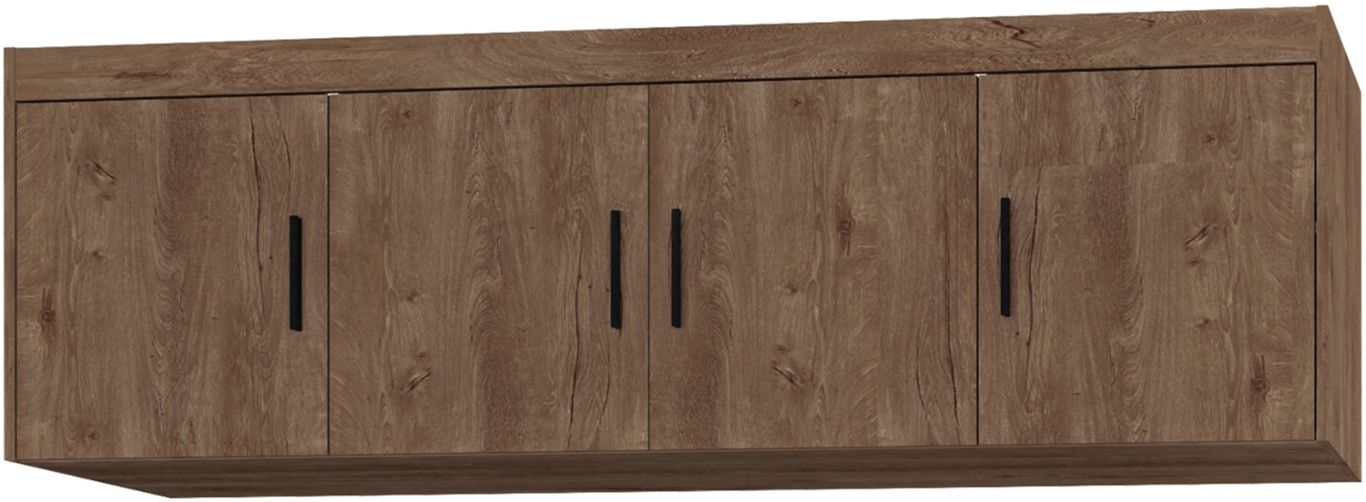 AX LIVING Groß Schrankaufsatz Eiche Lefkas Storicos 4D 176,3 x55,5 x53 Bild 1