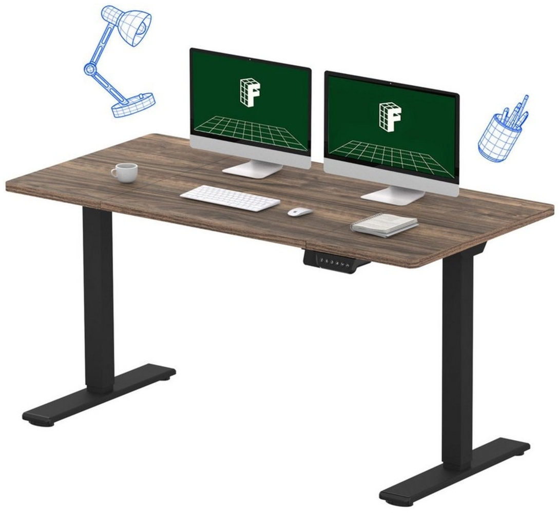 FLEXISPOT Schreibtisch Sitz-Steh-Tisch mit Memory-Funktionen (Dual-Motor & 2-FACH-TELESKOP), Elektrisch höhenverstellbarer Schreibtisch Bild 1