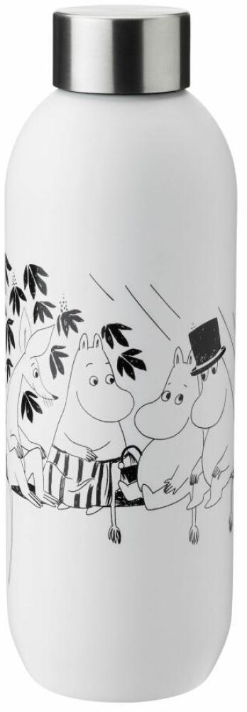 Stelton Trinkflasche Keep Cool Moomin Soft White, Edelstahl, Weiß, 0. 75 Liter, 1372-5 Bild 1