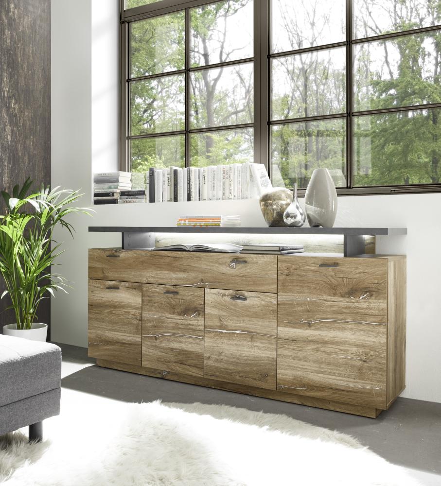 Sideboard >Klaus< in Flagstaff dunkel - 175x84x38cm (BxHxT) Bild 1