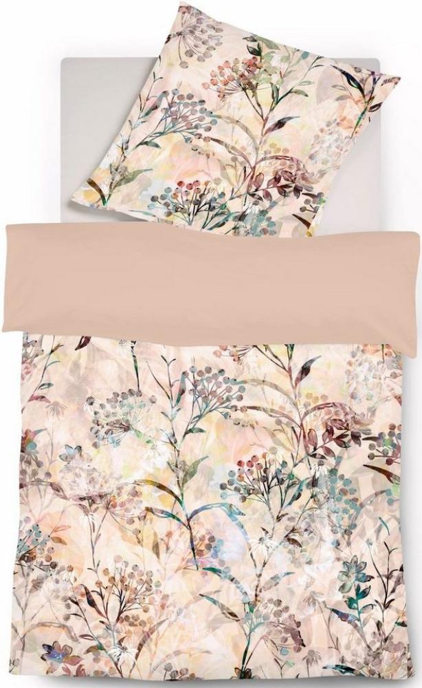 Fleuresse Mako-Satin Bettwäsche 135x200 Zweige Beeren Blüten Wende creme 114379-7 Bild 1