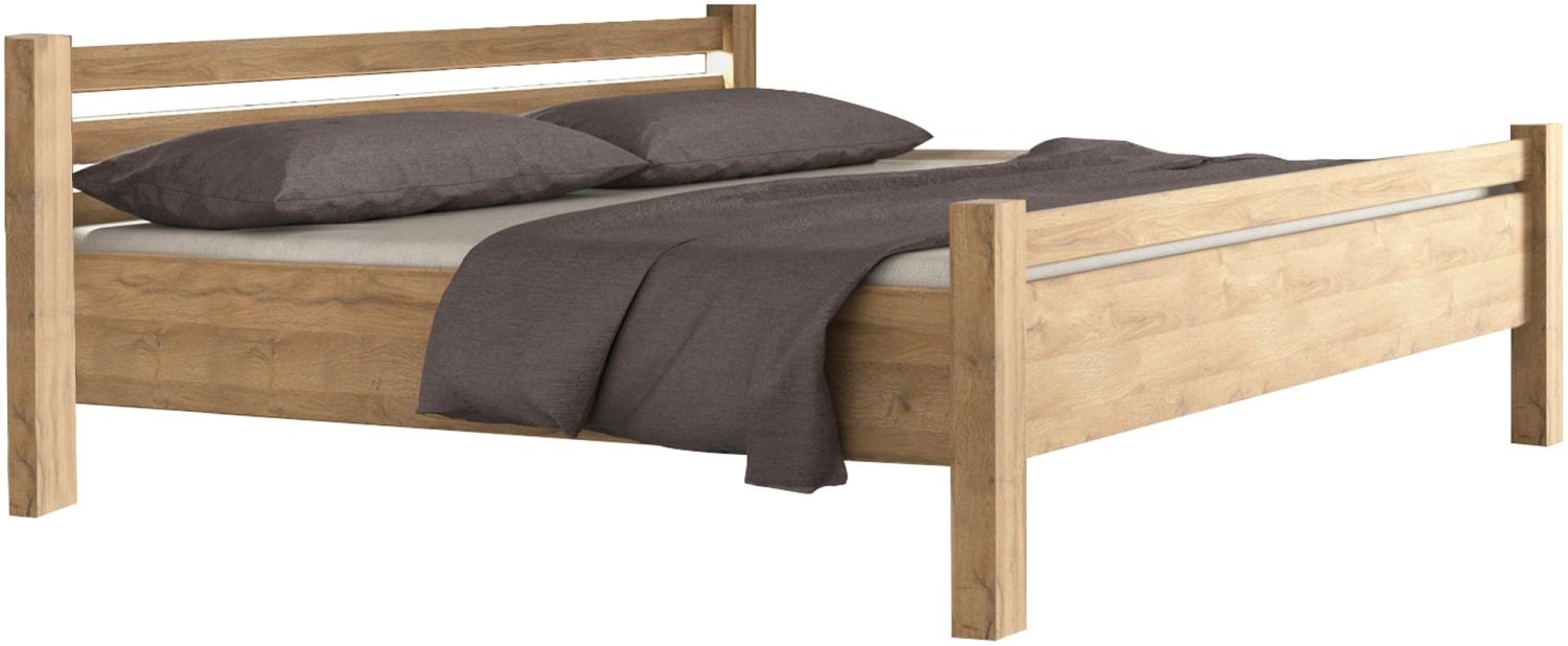 Bett >VILLAGE< in Braun aus Holzwerkstoff - 190,2x88,4x208cm (BxHxT) Bild 1