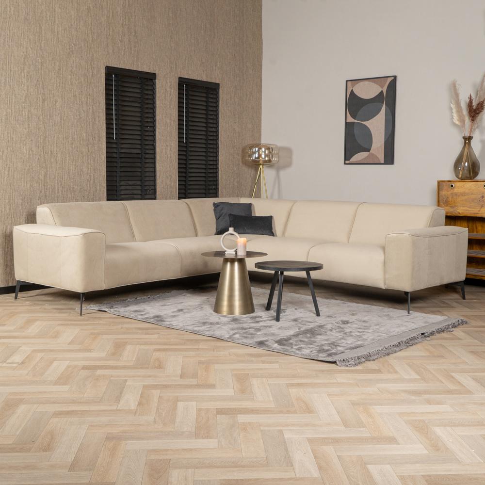 Bronx71 Ecksofa Vegas Samt beige links/rechts Bild 1