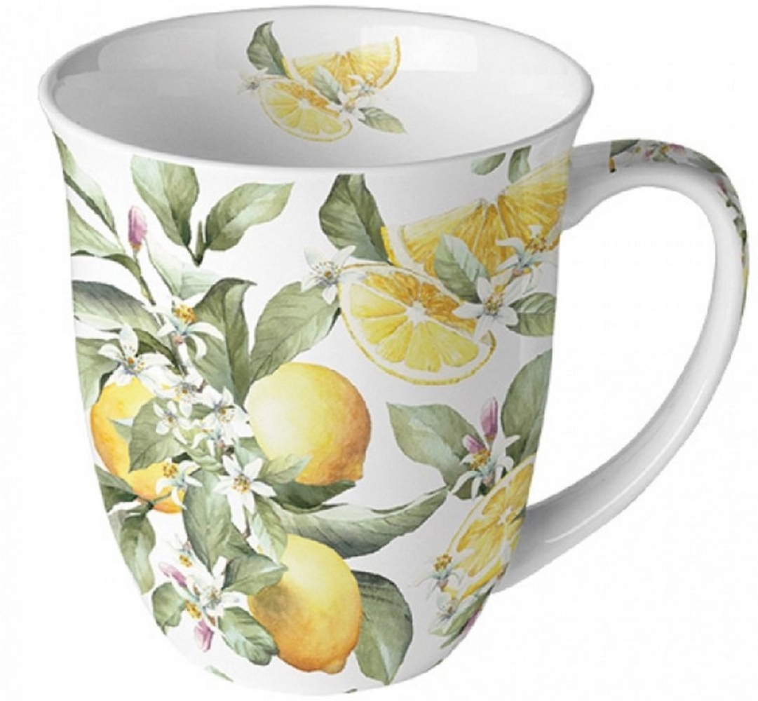 Ambiente Luxury Paper Products Becher Porzellan Mug Kollektion Planzen,Tiere - Herbst, Porzellan Tasse, Zitronen Planzen Kollektion, Herbst, Winter, Frühling, Tee/Kaffee Tasse-, Ideal Als Geschenk Bild 1