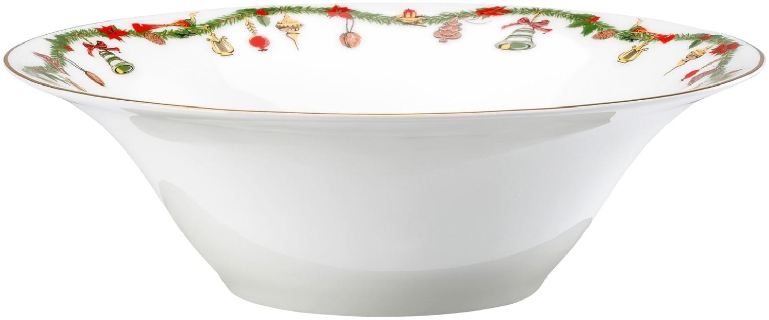 Hutschenreuther Nora Schüssel, Weihnachtsdekor, Bone China, Christmas, 26 cm, 02048-726037-13326 Bild 1